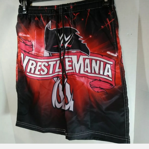 Cosplay Boy's Size Medium Red With Multicolored 3D Graphic Design Swimtrunks - Picture 3 of 7